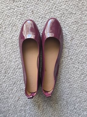 Women's Burgundy Patent Ballet Flats
